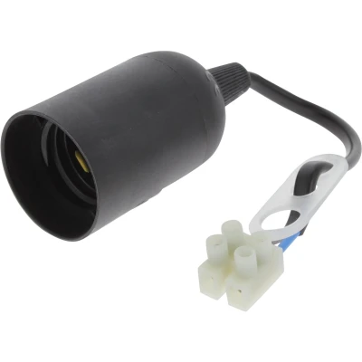 Afbeelding van Verhuisfitting E27, met Kabel en Kroonsteen, Max 60W E27 Zwart