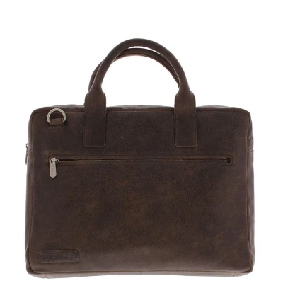 Afbeelding van Plevier Laptoptas Bruin Leer