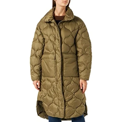 Afbeelding van JJXX Shiny Quilted Winterjas, Dames, Maat: Large, Burnt olive