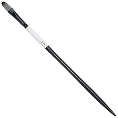 Afbeelding van Winsor &amp; Newton 5083010 Artists penseel, gemaakt van synthetisch haar voor acrylverf en olieverf, vormvast duurzaam Filbert penseel lange Steel Nr. 10,