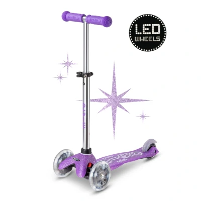 Afbeelding van Mini Micro step Glitter LED Paars