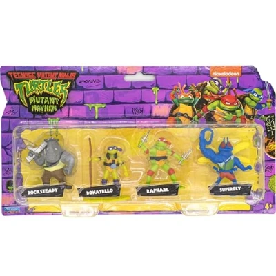 Afbeelding van Teenage Mutant Ninja Turtles Movie Don Raphael Rock Baxter Mini 4 Pack