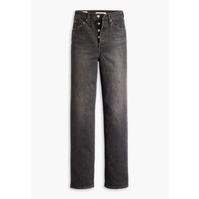 Afbeelding van Levi&#039;s Ribcage FULL Length Button FLY Straight leg jeans, Dames, Maat: 24x32, Static noise overload