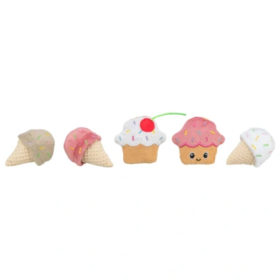 Afbeelding van Trixie Ijsje of cupcake pluche met catnip assorti