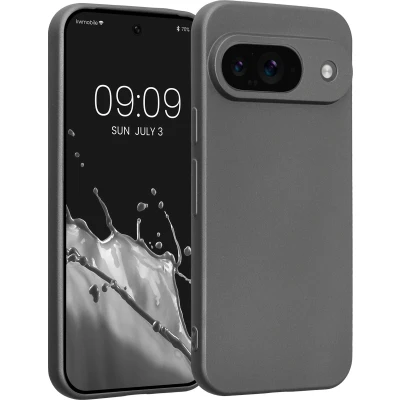 Afbeelding van kwmobile metallic telefoonhoesje van TPU geschikt voor Google Pixel 9 Flexible case smartphone In grijs