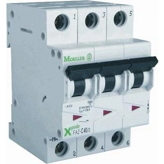 Afbeelding van Eaton faz installatieautomaat 3p 15ka c karakteristiek 40a 3 modulen breedte 52 5mm 278877