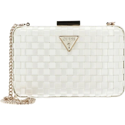Afbeelding van GUESS Koppeling Schoudertas Twiller Minaudiere Bag Ivory Crème