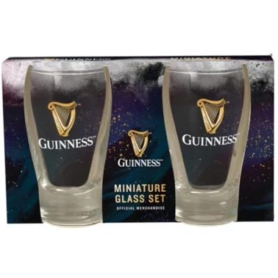 Afbeelding van Guinness Minature Glas Set van 2 met Harp Design