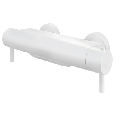 Afbeelding van HotBath Buddy/Buddy thermostatische badmengkraan met cascade uitloop Mat wit