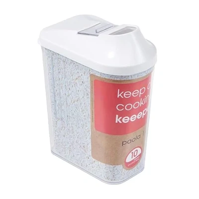 Afbeelding van Keeeper Transparante container voor losse producten / Strooibus 1L wit/transparant
