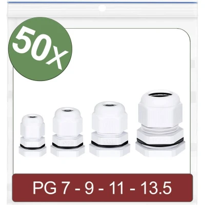 Afbeelding van Quadrios 24CA415 Wartel PG7, PG9, PG11, PG13.5 Polyamide Wit 50 stuk(s)