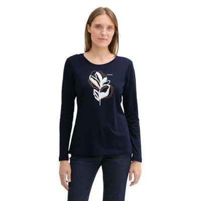 Afbeelding van TOM TAILOR T shirt met lange mouwen voor dames, 10668 Sky Captain Blue, M
