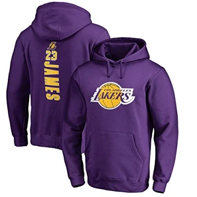 Afbeelding van Pullover Unisex Basketbal Kleding Lakers Paars Hoodies Mannen Sport Lange Mouwen Outdoor Casual Hoodies,S