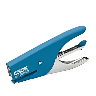 Afbeelding van Rapid 10538742 Nietang S51Soft Grip, metaal, 12 vellen, blauw