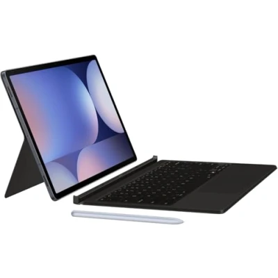 Afbeelding van Samsung Book Cover Keyboard EF DX825 voor de Galaxy Tab S10+ S9+ S9 FE+ met QWERTZ toetsenbord en AI knop, tweedelige tablethoes, slank ontwerp, S Pen compartiment, zwart