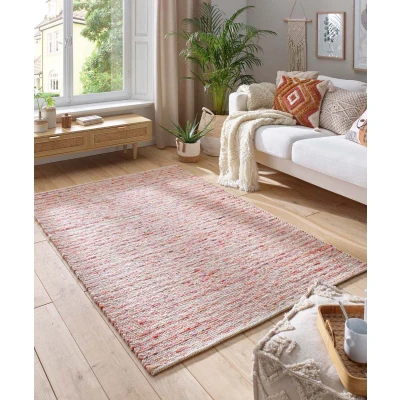Afbeelding van Wollen Tapijt/Vloerkleed Thora Rood/roze 200x290 Cm 100% Wol