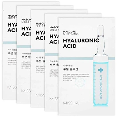 Afbeelding van MISSHA Mascure Hydra Solution Sheet Mask, hyaluronzuur, 1 st