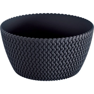 Afbeelding van Prosperplast plantenpot/bloempot kunststof antraciet D24 x H12 cm