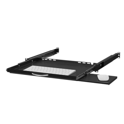 Afbeelding van Stalflex 19&quot; Pull out shelf for keyboard and mouse, 350mm, Black RSR19 1U 350B KM