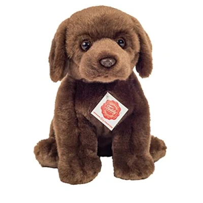 Afbeelding van Hermann Teddy knuffel Labrador zittend donkerbruin 25 cm