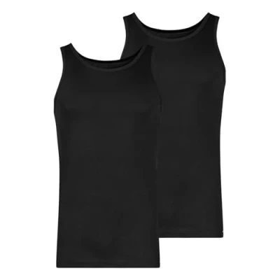 Afbeelding van Skiny Herenonderhemd (verpakking van 2), zwart, L