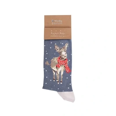 Afbeelding van Wrendale herensokken Kerst &#039;All Wrapped Up&#039; Donkey Men&#039;s Socks