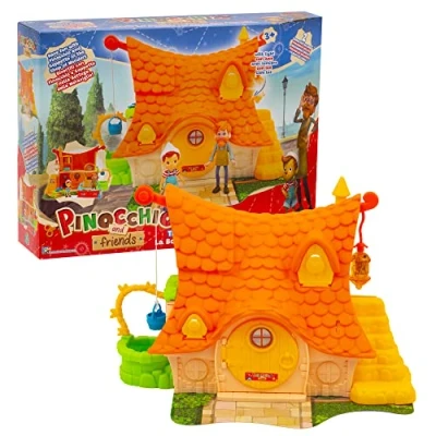 Afbeelding van Giochi Preziosi Pinocchio PNH05000 Speelset met dubbele omgeving voor het huis en de speelgoedwinkel 2 figuren inbegrepen, kinderen vanaf 3 jaar
