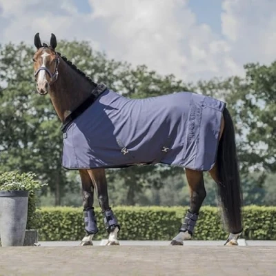 Afbeelding van Horka Fleecedeken Equestrian Pro Embossed Grijs