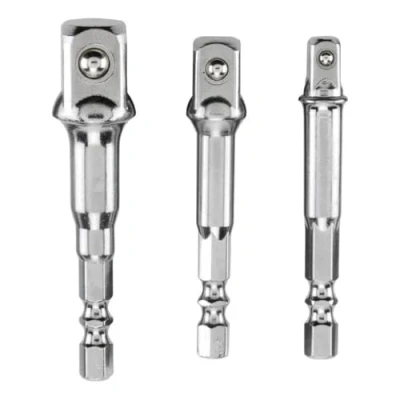 Afbeelding van Originele Einhell adapterset, 3 delig, 65/72 mm, 1/4 inch / 3/8 1/2 (chroom vanadium, hoge slijtvastheid, E 6,3 schacht)