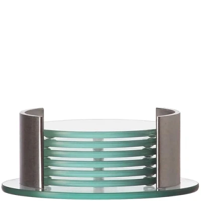Afbeelding van Leonardo Spirit onderzetters van glas set 6 Zilver