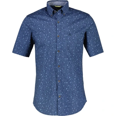 Afbeelding van Lerros Korte mouw Overhemd 2332176 444 TRAVEL BLUE (Maat: M)