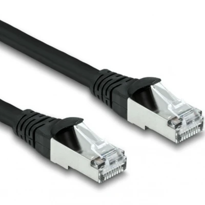 Afbeelding van S/FTP Cat 6a 0.5 meter Zwart Delock
