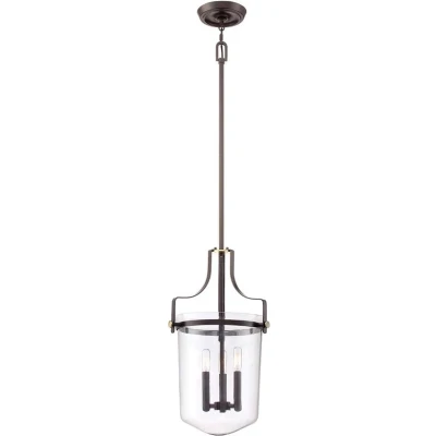 Afbeelding van Quoizel LED Pendelarmatuur Penn Station 3X E14 Max 40W Dimbaar Western Bronze
