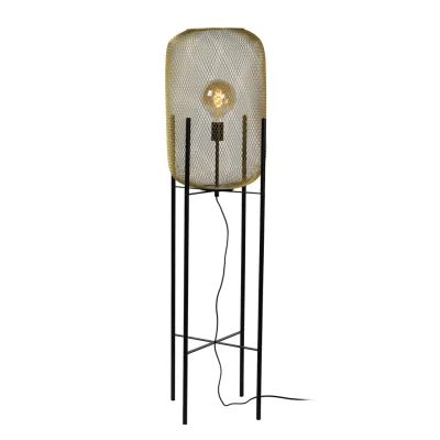 Afbeelding van Lucide MESH Vloerlamp Ø 35 cm 1xE27 Mat Goud / Messing