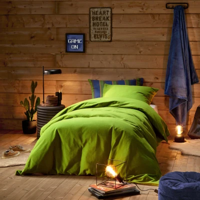 Afbeelding van Dekbedovertrek De Witte Lietaer Laura Cactus Flanel 140 x 200 / 220 cm 1 Persoons