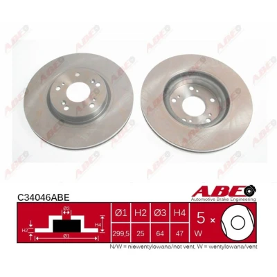 Afbeelding van ABE Remschijven C34046ABE
