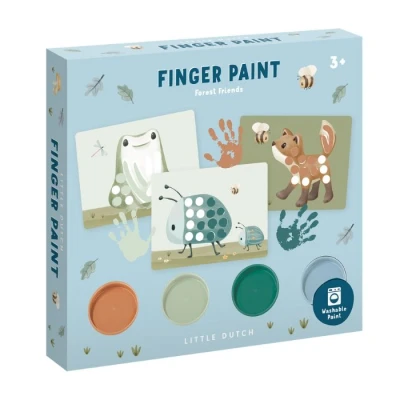 Afbeelding van Little Dutch vingerverf Forest Friends complete set cadeautip creatief speelgoed