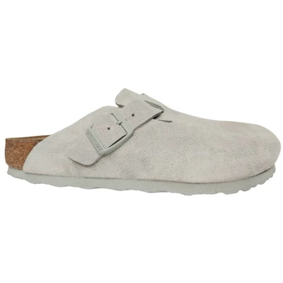 Afbeelding van Birkenstock Boston LEVE Pure sage Regular Muiltjes sage, Maat: 35, Leer