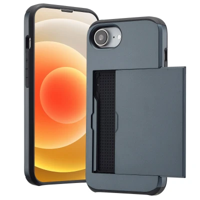 Afbeelding van imoshion Hoesje met pasjeshouder Geschikt voor iPhone 16e Backcover Donkerblauw