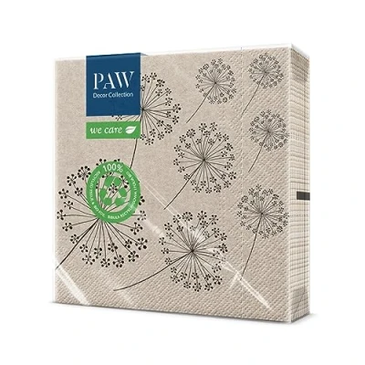 Afbeelding van PAW Serviette Papier 3 Plis (33 x 33 cm) I Lot de 20 Table Idéal pour les Anniversaires, Journées Portes Ouvertes, Garden Parties, Événements Familiaux (Dandelions)