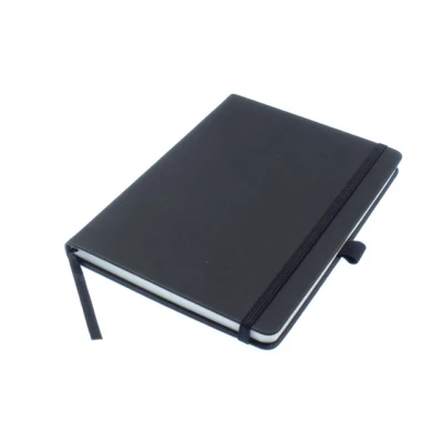 Afbeelding van Kangaro Notitieboek A5 zwart gelinieerd PU HC 96 vellen 80 gram