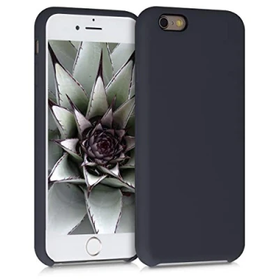 Afbeelding van kwmobile telefoonhoesje geschikt voor Apple iPhone 6 / 6S Hoesje met siliconen coating Smartphone case in bosbesblauw