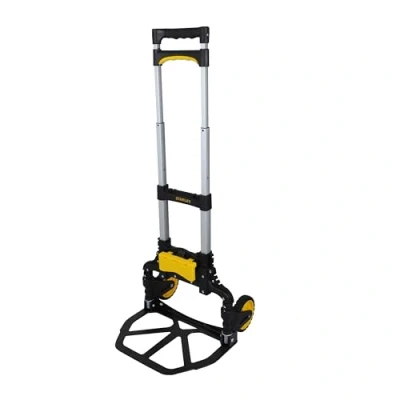 Afbeelding van Stanley Opvouwbare Steekwagen SXWTD FT501 Max. 60KG Met Krathouder Lichtgewicht Aluminium 40 x 41 100 CM Zwart/Geel