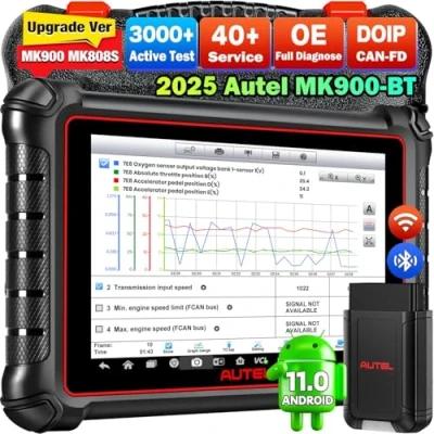 Afbeelding van Autel MaxiCOM MK900BT, 2025 8in MK900 BT Level up van MX900 MK808BT MK808S MX808S, CAN FD&amp;DOIP, Bidirectionele 3000+ Actieve Test als MP808S MS906, 40+ Service, OE Volledige Diagnose