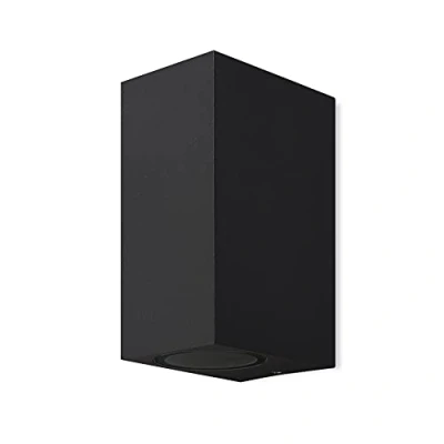 Afbeelding van Inspired Lighting Kandanchu ronde wandlamp, 2 x GU10, IP54, zandzwart