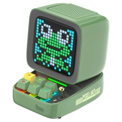 Afbeelding van Divoom Ditoo Pixel Art Draagbare led luidspreker, 256 programmeerbaar paneel met feestlicht, smart digitale tafelklok, gaming muziekbox, ondersteunt TF kaart en radio