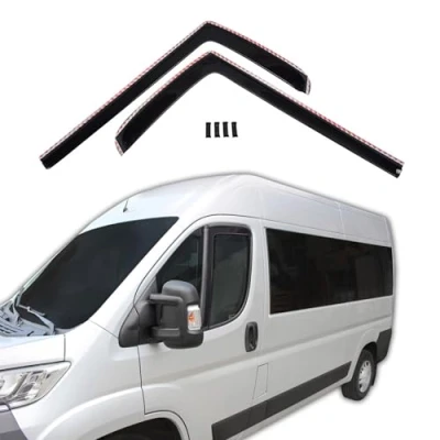Afbeelding van SCOUTT GP windgeleider, regendeflector, geschikt voor Ducato vanaf 2006, zwart, getint, set 2 delig, aerodynamisch, acrylglas