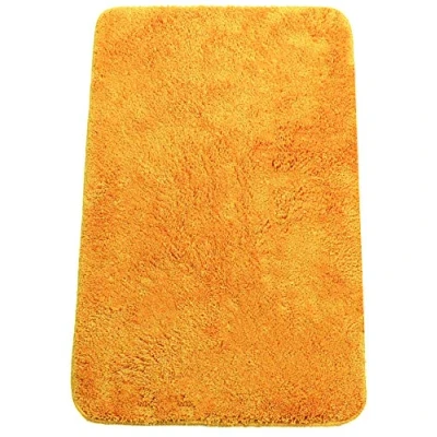 Afbeelding van badmat, 70 x 120 cm, badkamertapijt, oranje