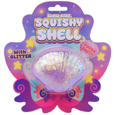 Afbeelding van Slow rise glitter schelp op kaart 24595