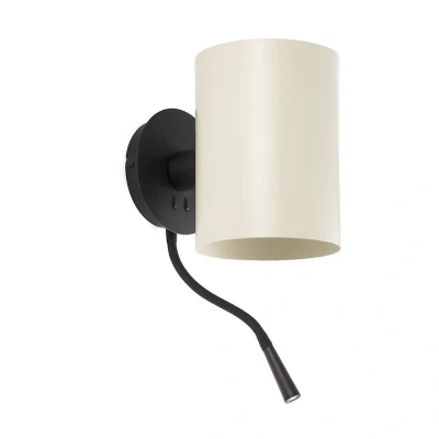 Afbeelding van Faro Lighting Guadalupe Reading Light Wandlamp Zwart, E27